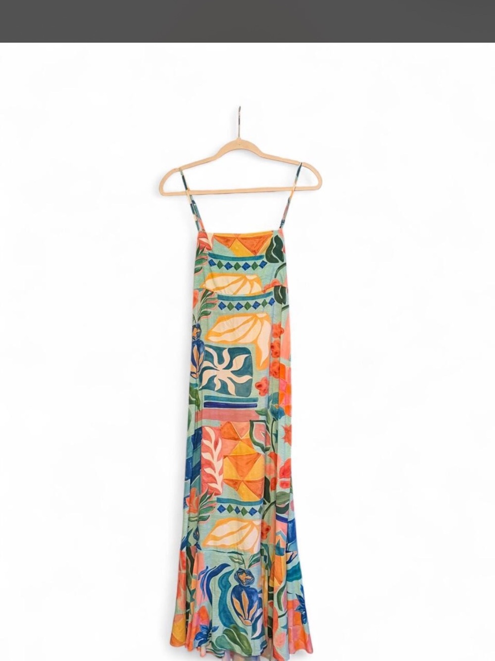 Paper Hearts Multi-Color Geometric Floral Maxi Dress